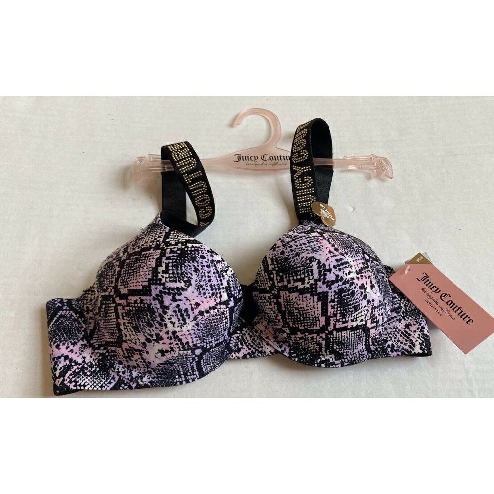 Juicy‎ Couture Sexy Push Up Bra Snake Print NWT